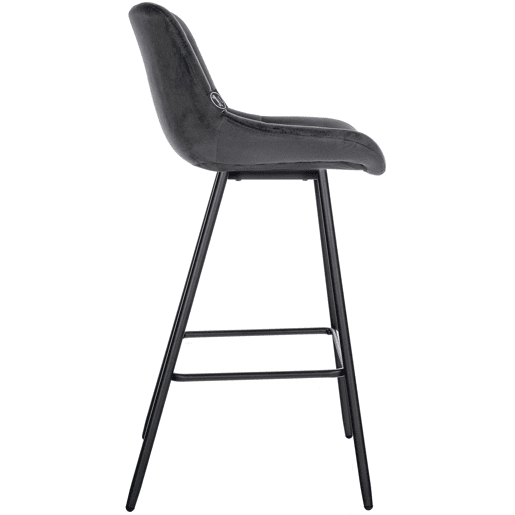 Taburete de bar Weston Terciopelo Gris oscuro 56X49X104 cm