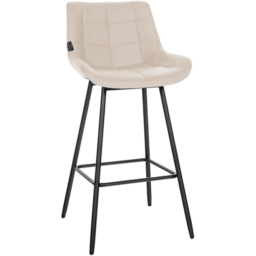 Taburete de bar Weston Simil cuero Crema 56X49X104 cm
