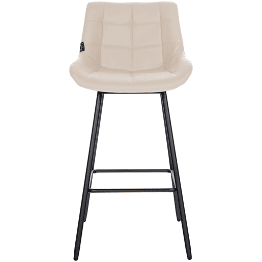 Taburete de bar Weston Simil cuero Crema 56X49X104 cm