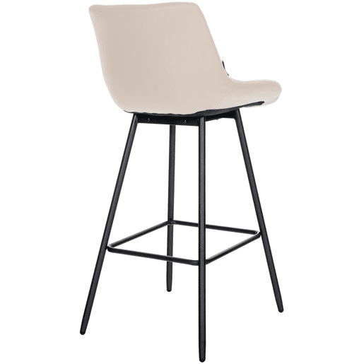 Taburete de bar Weston Simil cuero Crema 56X49X104 cm