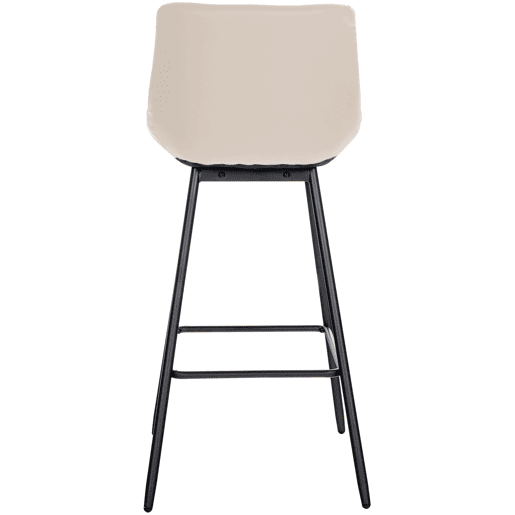 Taburete de bar Weston Simil cuero Crema 56X49X104 cm