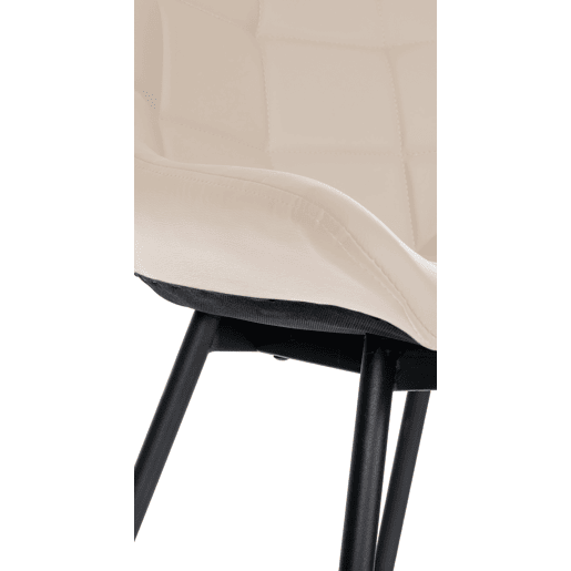 Taburete de bar Weston Simil cuero Crema 56X49X104 cm