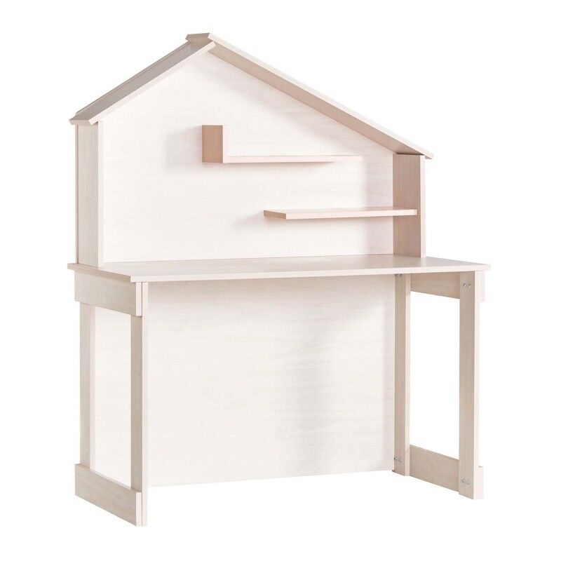 Mesa escritorio aglomerado rosa 148,4x117,6x58cm