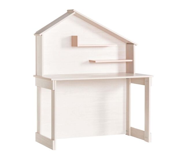 Mesa escritorio aglomerado rosa 148,4x117,6x58cm
