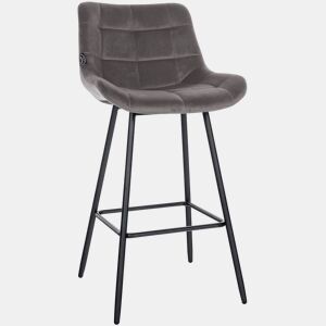 Taburete de bar Weston Terciopelo Gris 56X49X104 cm