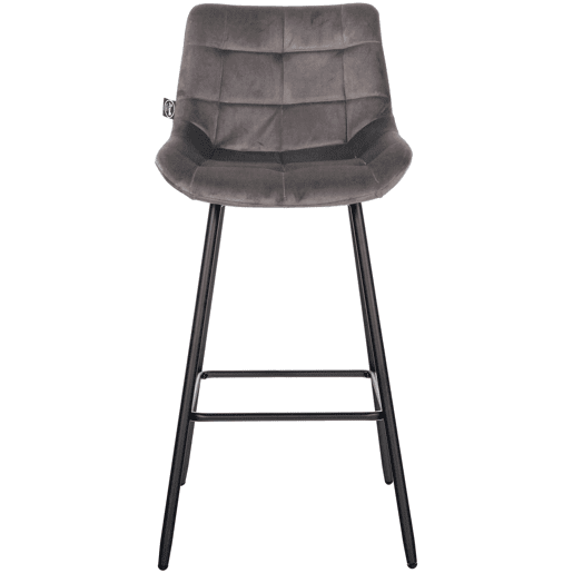 Taburete de bar Weston Terciopelo Gris 56X49X104 cm