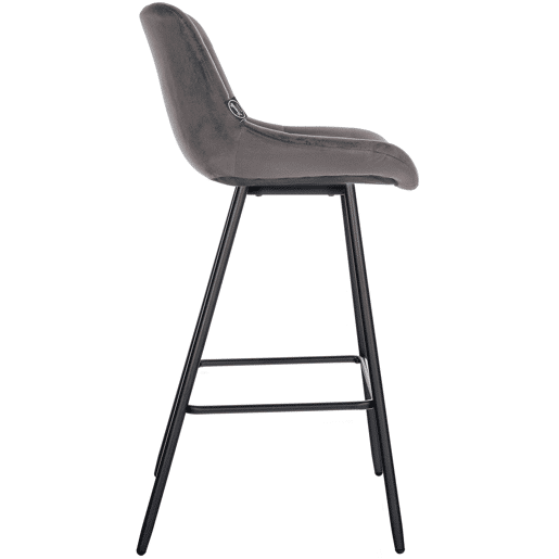 Taburete de bar Weston Terciopelo Gris 56X49X104 cm