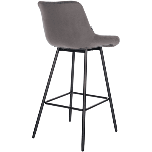 Taburete de bar Weston Terciopelo Gris 56X49X104 cm