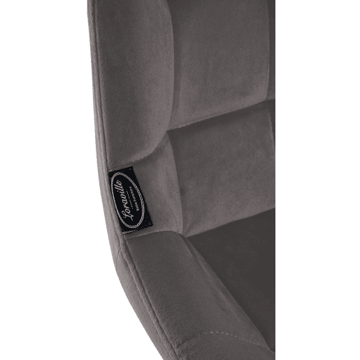 Taburete de Bar Weston Giratorio 180 grados | Taburete Alto con Respaldo y Asiento Acolchado Terciopelo Gris 56X49X105 cm