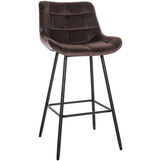 Taburete de bar Weston Terciopelo Marrón 56X49X104 cm