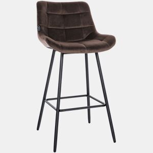 Taburete de bar Weston Terciopelo Marrón 56X49X104 cm