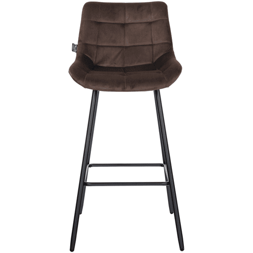 Taburete de bar Weston Terciopelo Marrón 56X49X104 cm