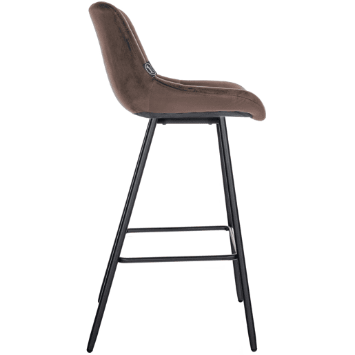 Taburete de bar Weston Terciopelo Marrón 56X49X104 cm