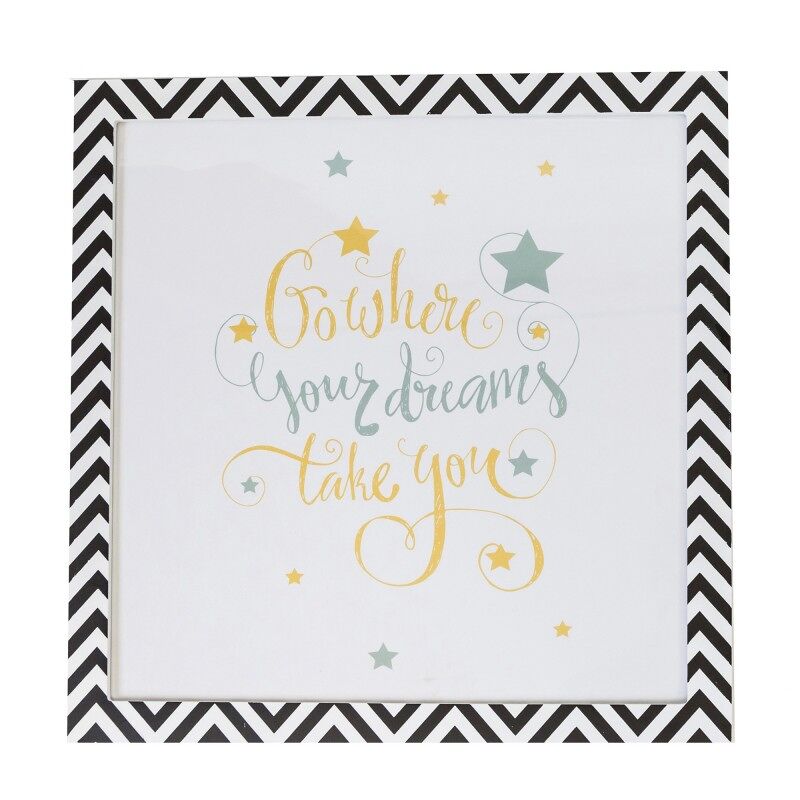 Cuadro mdf blanco y negro 38x40cm