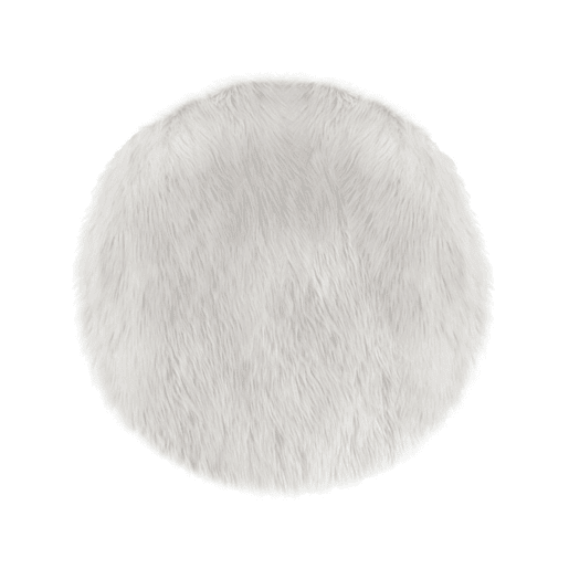 Tapete de poliéster branco 90x90cm