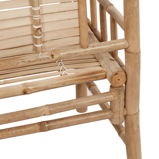 vidaXL Banco de jardim com almofadão 120 cm bambu