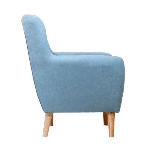 Cadeirão de poliéster azul 90x75x67cm