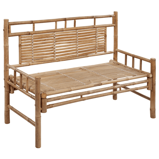 vidaXL Banco de jardim com almofadão 120 cm bambu