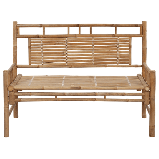 vidaXL Banco de jardim com almofadão 120 cm bambu