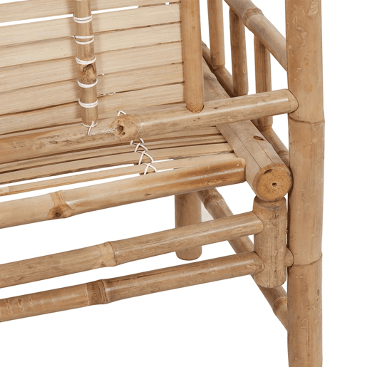vidaXL Banco de jardim com almofadão 120 cm bambu