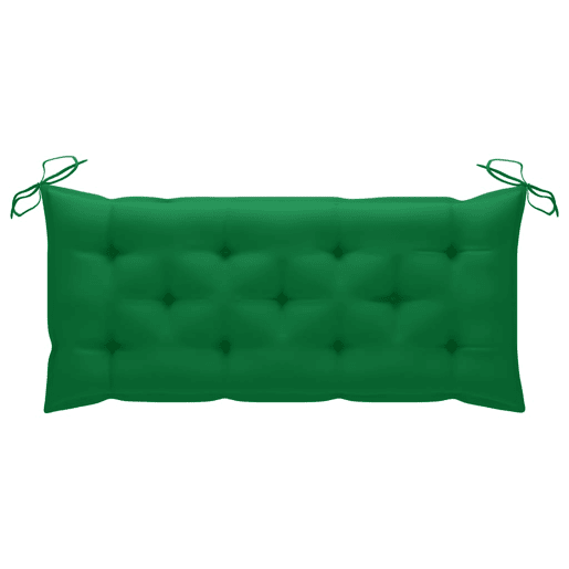 vidaXL Banco de jardim com almofadão 120 cm bambu
