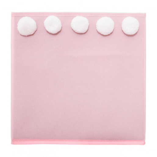 Pompon caixa de armazenamento para crianças 29x29x29cm