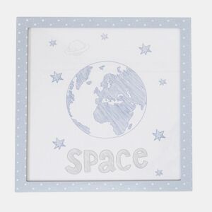 Quadro em MDF azul 38x40cm