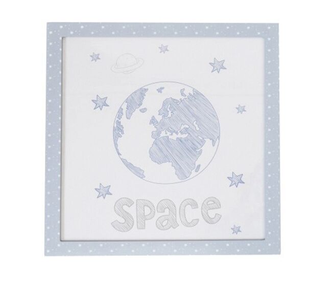 Cuadro mdf azul 38x40cm
