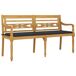 Banco de madera batavia con cojín 150x51 Banco de madera batavia con cojín 150x51 Antracita