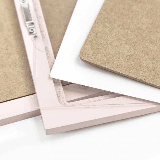 Quadro set de 4 infantiles MDF rosa 22x16cm38x40cm