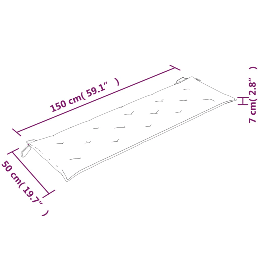 Banco Batavia c almofadão cor creme 150 cm madeira de teca maciça