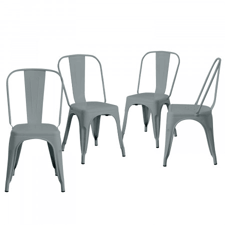 Pack 4 Cadeiras Industriais Strong 45x54x85cm Thinia Home