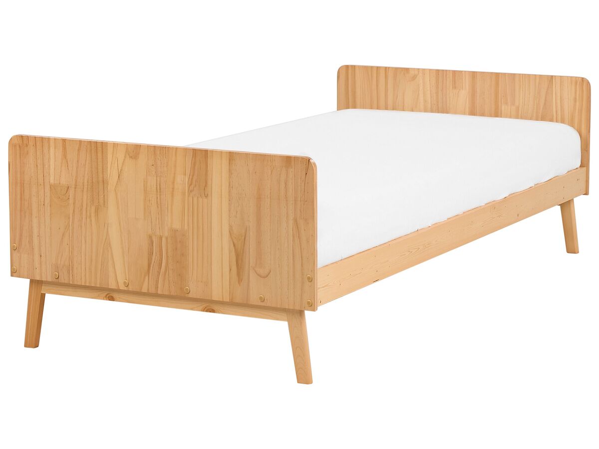 Beliani Cama Madera de pino BONNAC 95x210 Marrón