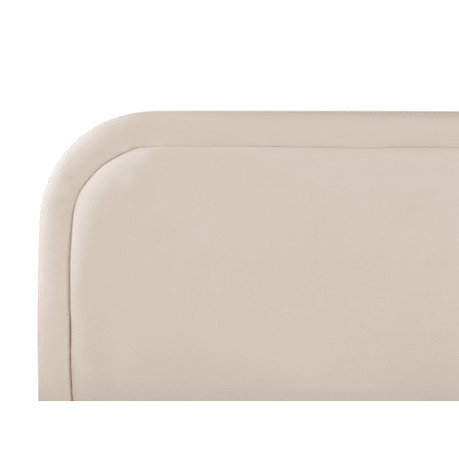 Cama Veludo SUZETTE 140 x 200 cm Creme claro