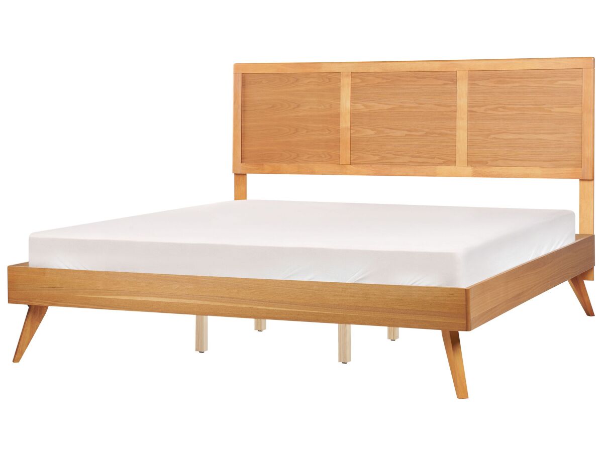 Beliani Cama MDF ISTRES 187x205 Marrón Claro
