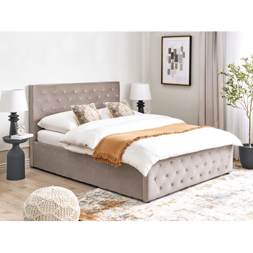 Beliani Cama baú Veludo AMIENS