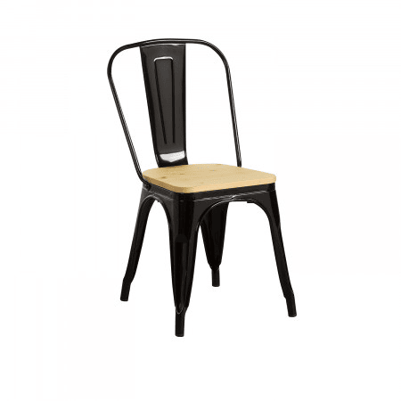 Cadeira Industrial Strong com Assento de Madeira 45x54x85cm Thinia Home