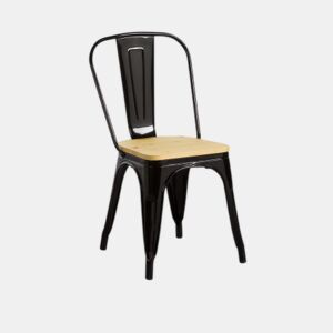 Cadeira Industrial Strong com Assento de Madeira 45x54x85cm Thinia Home