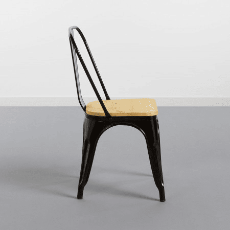 Cadeira Industrial Strong com Assento de Madeira 45x54x85cm Thinia Home
