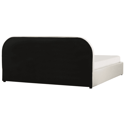 Cama baú Bouclé QUILLIEN 180 x 200 cm Creme claro Cama baú Bouclé QUILLIEN 180 x 200 cm Creme claro