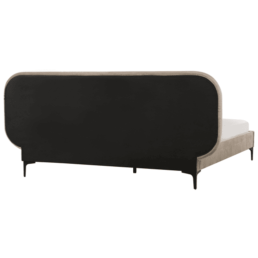 Cama Veludo SUZETTE 160 x 200 cm Creme