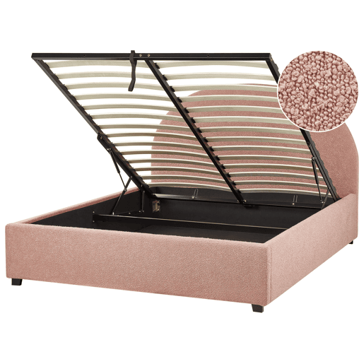 Beliani Cama baú Bouclé VAUCLUSE Beliani Cama baú Bouclé VAUCLUSE
