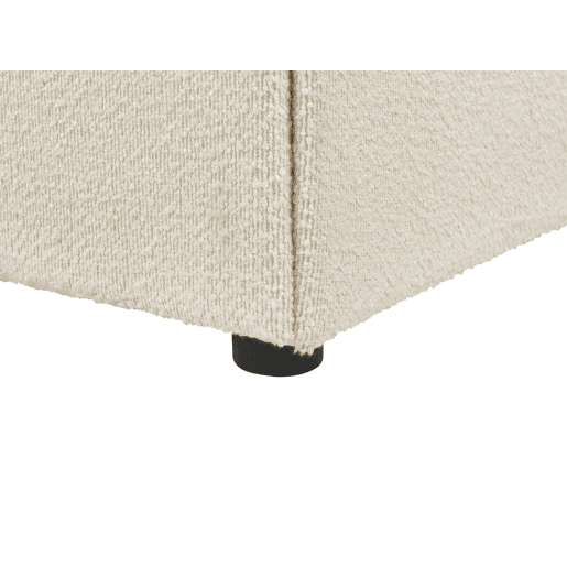 Cama baú Bouclé QUILLIEN 160 x 200 cm Creme claro