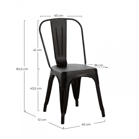 Cadeira Industrial Strong 45x54x85cm Thinia Home