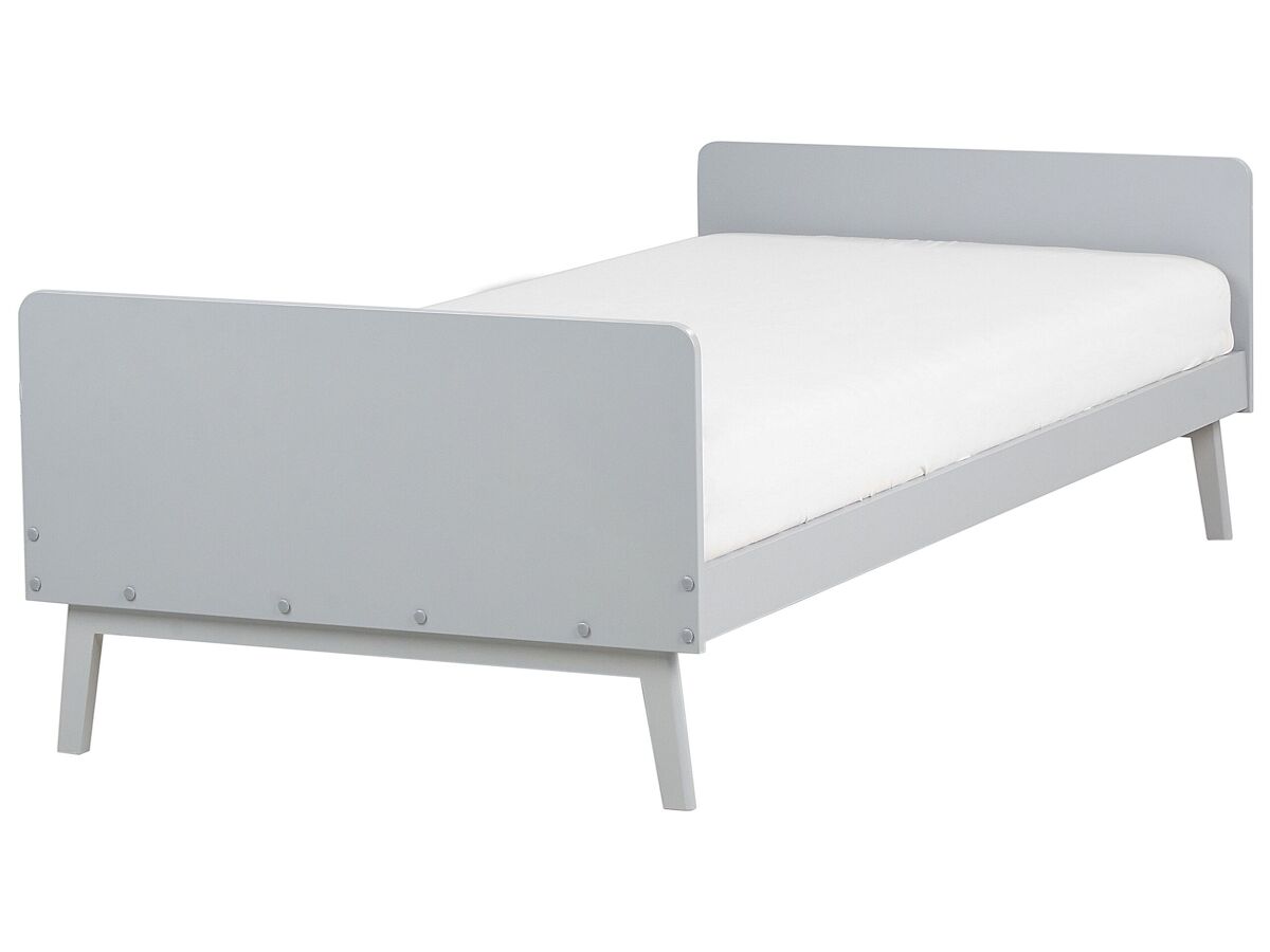 Beliani Cama Madera de pino BONNAC 95x210 Gris