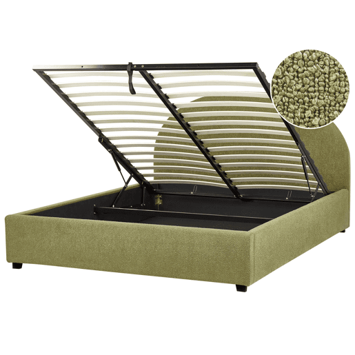 Beliani Cama baú Bouclé VAUCLUSE Beliani Cama baú Bouclé VAUCLUSE