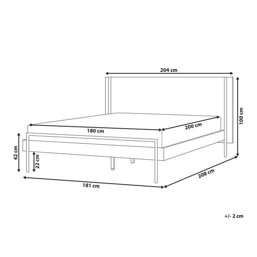 Beliani Cama MDF LIBERMONT Beliani Cama MDF LIBERMONT