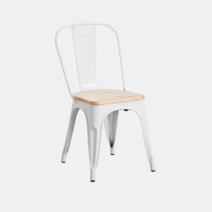 Cadeira Industrial Strong com Assento de Madeira 45x54x85cm Thinia Home