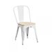 Silla Industrial Strong con Asiento de Madera Thinia Home Silla Industrial Strong con Asiento de Madera Thinia Home Blanco