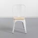 Silla Industrial Strong con Asiento de Madera Thinia Home Silla Industrial Strong con Asiento de Madera Thinia Home Blanco